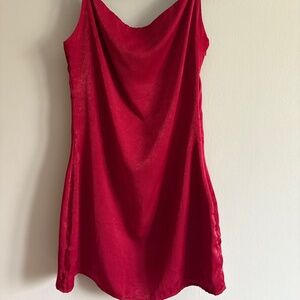 Entro Size Small Red Satin Mini Dress